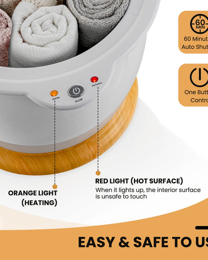Giantex Towel Warmer Bucket 20L, Bathroom Towel Heater with Lid