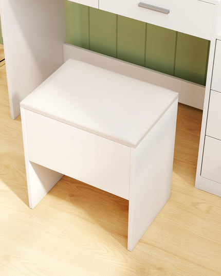 Vanity Stool with Hidden Storage with Soft Seat for Bedroom