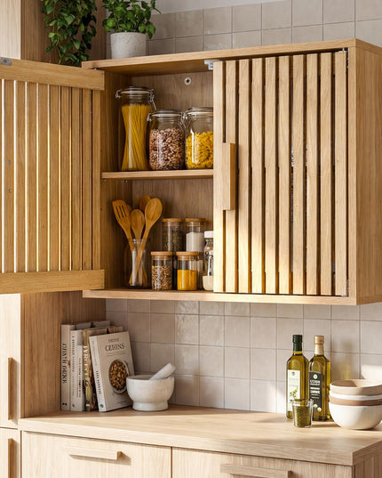 Giantex Bathroom Wall Cabinet Wall Mounted Wooden Medicine Cabinet