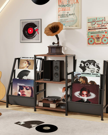 Giantex Record Player Stand with Vinyl Storage