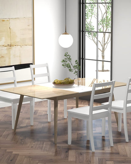 Wood Dining Chairs, White - Giantex