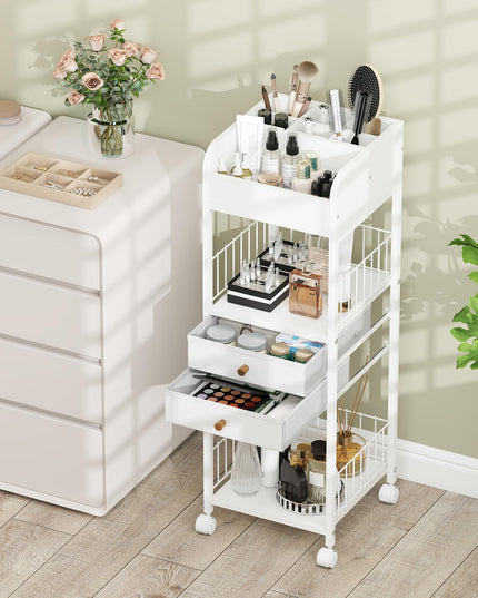Giantex Rolling Makeup Organizer Cart with Drawers & Shelves