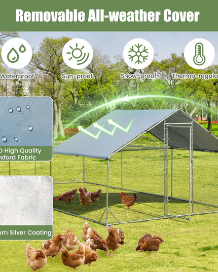 Giantex 20ft Large Metal Chicken Coop