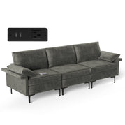 Grey / 3 Seat with USB Port & Socket