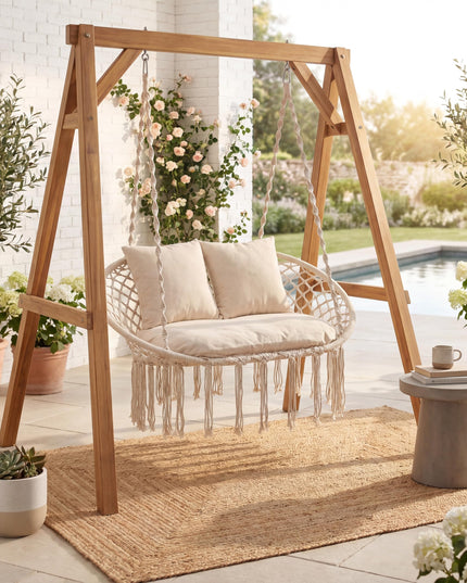 Giantex Double Hammock Chair with Cushions