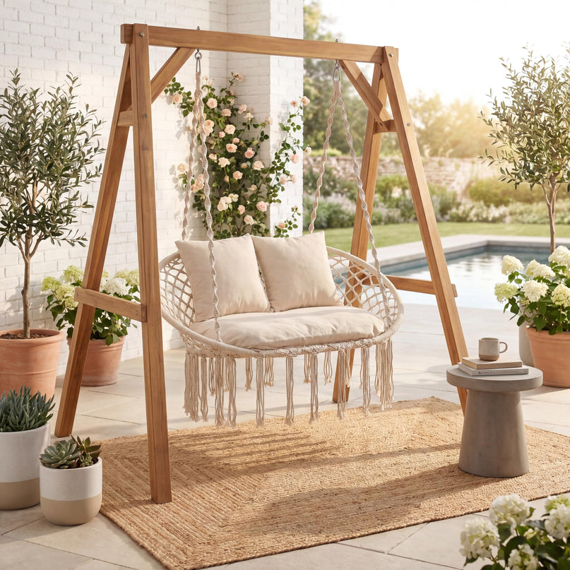Giantex Double Hammock Chair with Cushions