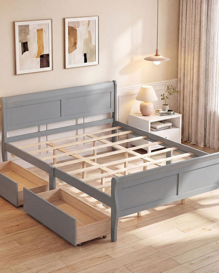 Lit jumeau Giantex avec 2 tiroirs de rangement pour enfants, adolescents et adultes