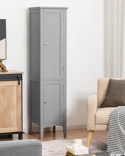 Storage Cabinet Bathroom High Cabinet with 5 Tier Shelves
