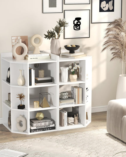 Giantex 3-Tier Corner Cabinet with Charging Station