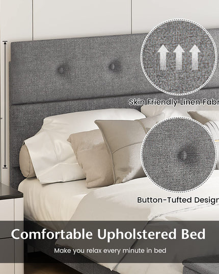 Bed Frame with Ottoman Storage - Giantex