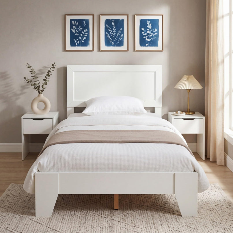 GIANTEX Twin/ Full/Queen Size Wooden Bed Frame with Heavy Duty Mattress Foundation