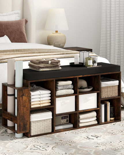 Giantex Shoe Storage Bench with Umbrella Stand 10-Cubby Entryway Shoe Rack