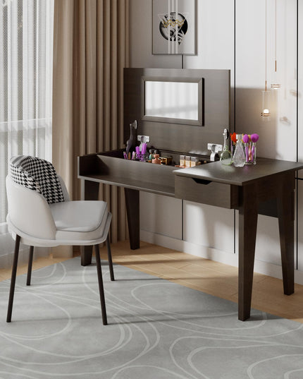 CHARMAID Vanity Table with Flip Top Mirror, 48'' Home Office Computer Desk