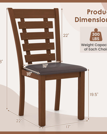 Giantex Wood Dining Chairs Set
