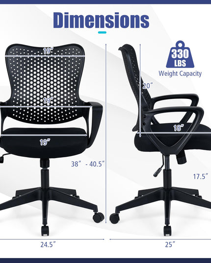 Gianetx Ergonomic Office Chair Height Adjustable Computer Desk Chair(1/2)