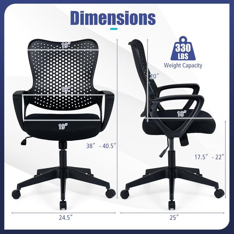 Gianetx Ergonomic Office Chair Height Adjustable Computer Desk Chair(1/2)