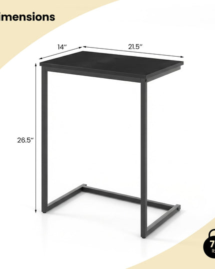 Giantex 26.5"  C Shaped End Table for Living Room