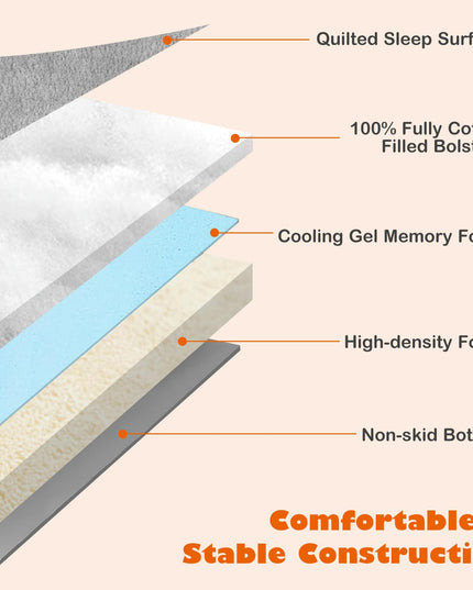 Giantex Cooling Gel Dog Bed for Large Dogs, 40" L Memory Foam Dog Sofa Bed with Washable Cover