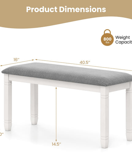 Giantex Upholstered Dining Bench with Padded Seat