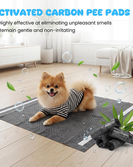 Giantex 150-Pack 24" x 24" Charcoal Dog Pee Pads for Small & Medium Dogs