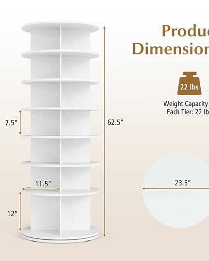 Giantex 7 Tier Rotating Shoe Rack Tower