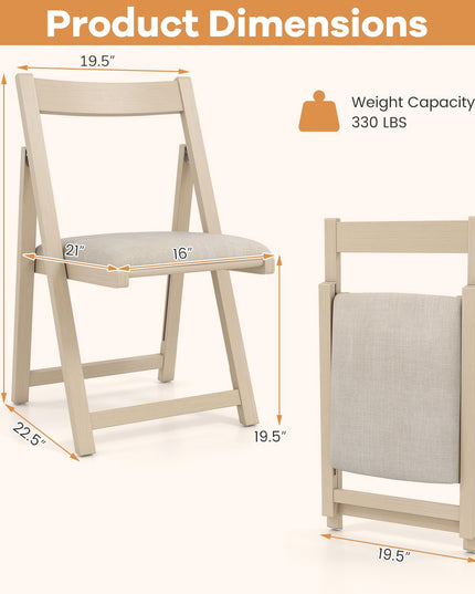 Giantex Folding Dining Chairs Set of 4