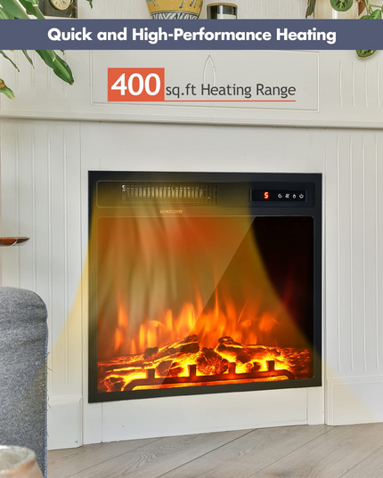 Giantex 18'' Electric Fireplace, Fireplace Inserts Electric Heater