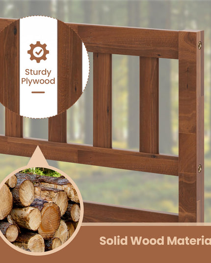 Giantex Wood Bed Frame with Headboard