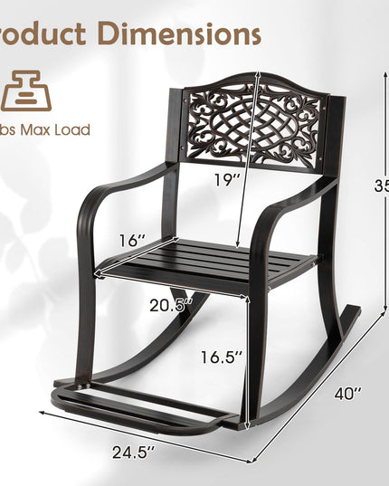Giantex Patio Rocking Chair for Backyard
