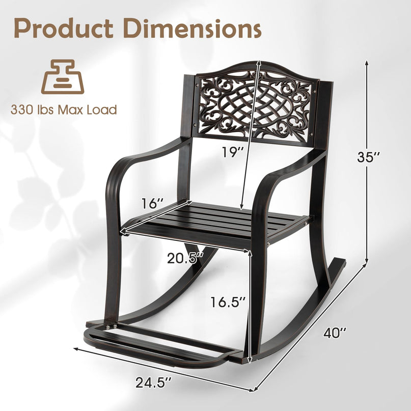 Giantex Patio Rocking Chair for Backyard