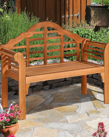 4 Ft Foldable Eucalyptus Garden Bench (Teak) - Giantex