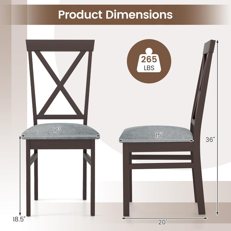 Giantex Wooden Dining Chairs Set for Dining Living Room Home