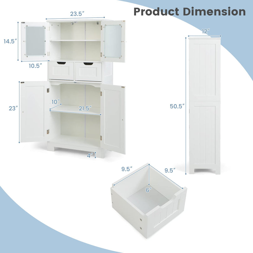 Freestanding Bathroom Cabinet - Giantex
