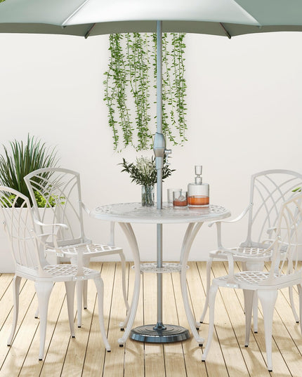 Giantex 5 Piece Patio Dining Set, All Weather Resistant Cast Aluminum Patio Furniture Set for 4