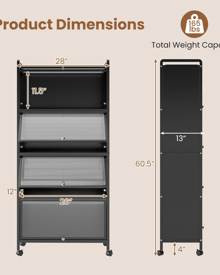 Giantex 5 Tier Kitchen Storage Cabinet for Dining Room