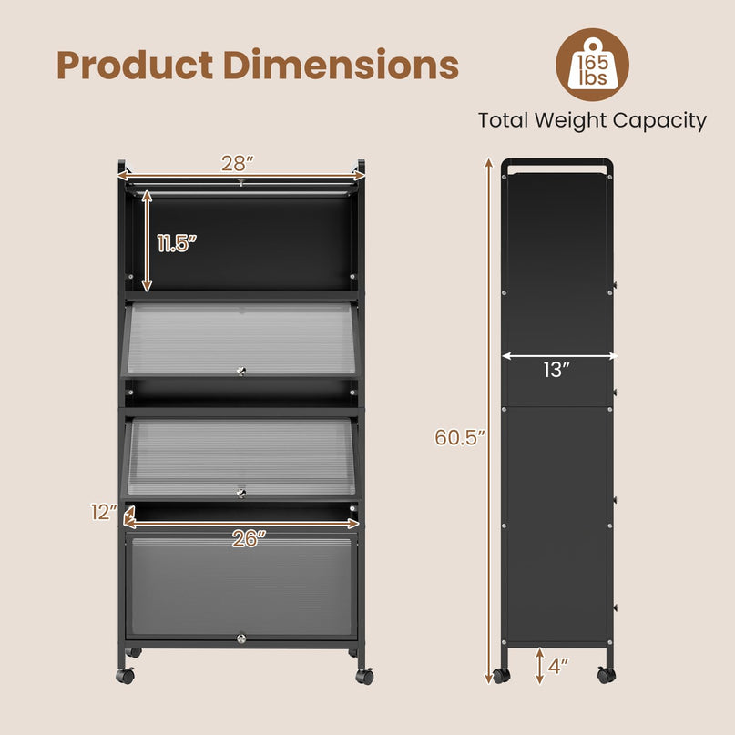 Giantex 5 Tier Kitchen Storage Cabinet for Dining Room