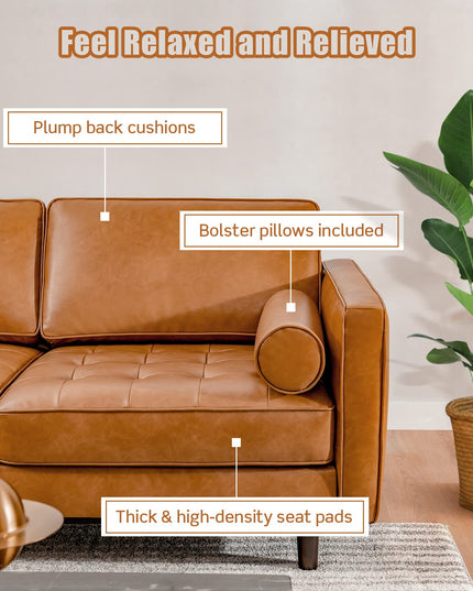 Giantex Sectional Sofa Couch with Chaise Lounge, L-Shaped 3-Seat Sofa Sleeper