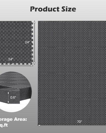 GIANTEX 24" x 24" 12/18/24/36 PCS Interlocking EVA Foam Floor Tiles