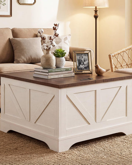 Giantex 31.5" Square Farmhouse Lift Top Coffee Table with Storage
