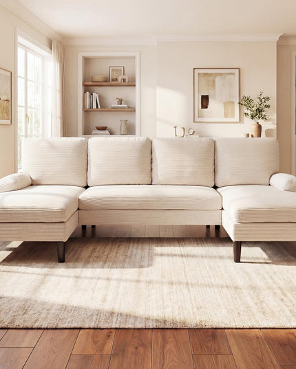 Giantex Sectional Couch for Living Room | U-Shaped Sofa with Double Chaise