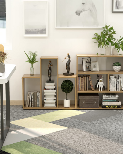 Giantex Open Shelf Bookcase, Separable Cube Bookshelf TV Stand w/ 6 Grids