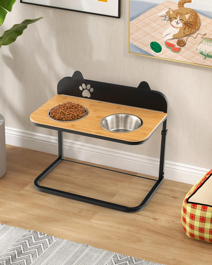 Giantex Elevated Dog Bowls Stand - Raised Pets Cats Feeding Station