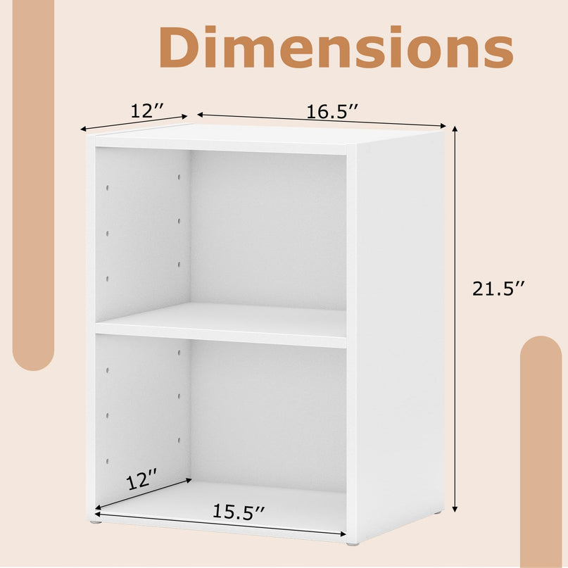 Giantex 3 Tier Bookshelf with Open Cubes for Living Room