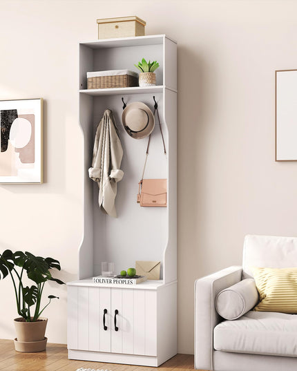 Giantex 3 in 1 Hall Tree with Bench and Shoe Storage