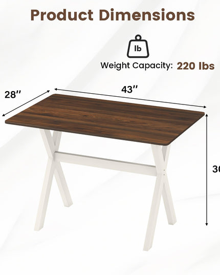 Giantex Modern Dining Table with X-Shaped Frame for Living Room