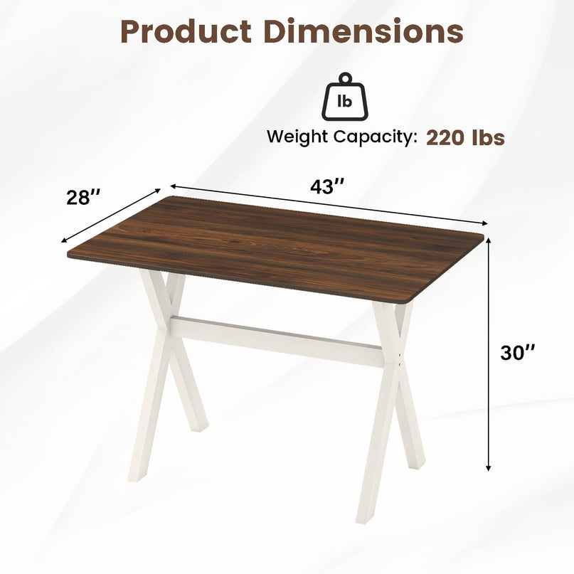 Giantex Modern Dining Table with X-Shaped Frame for Living Room