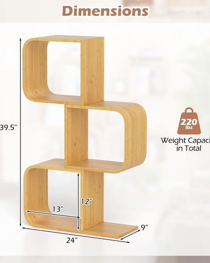 Giantex S Shaped Bookcase