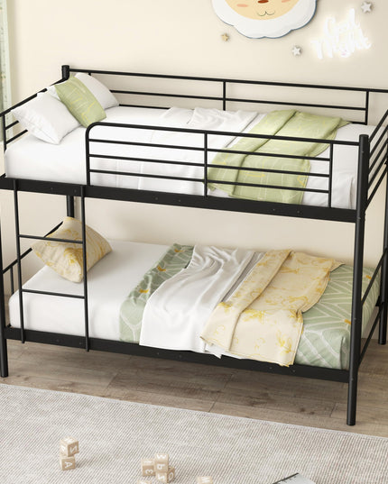 Giantex Metal Bunk Bed Twin Over Twin, Bunk Beds for Kids, Teens & Adults Bunk Bed with Stairs