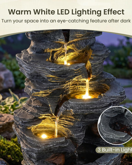 Giantex 5-Tier Water Fountain Outdoor