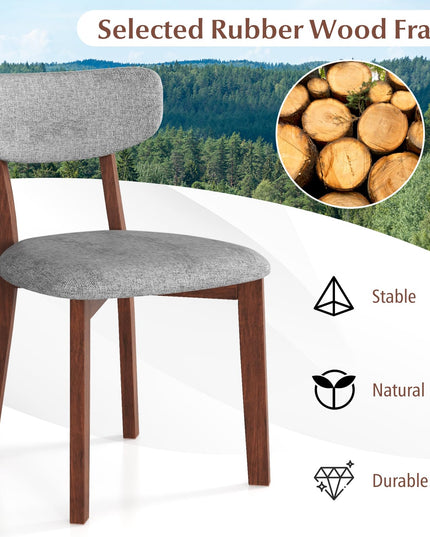 Giantex Wood Dining Chairs Set of 2, Farmhouse Wooden Dining Room Chair with Cushion Seat